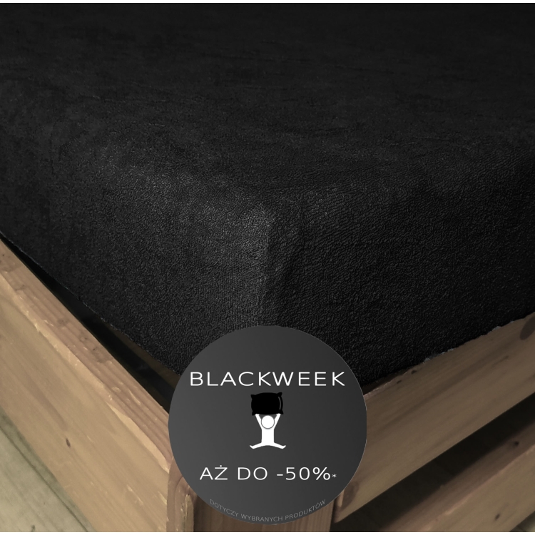 blackweek prześcieradło frotte